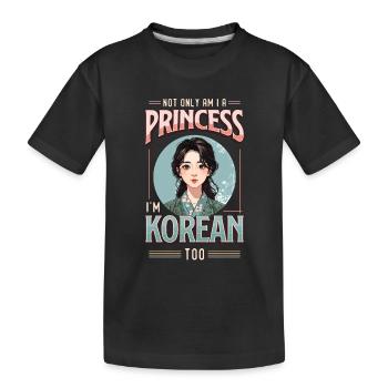 Mädchen Koreanische Herkunft Südkorea - Kinder Premium Bio T-Shirt - Schwarz - Vorne