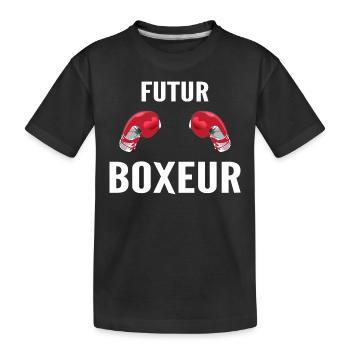 Zukunft Boxer - Kinder Premium Bio T-Shirt - Schwarz - Vorne