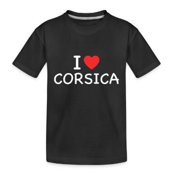 Ich liebe Korsika - Kinder Premium Bio T-Shirt - Schwarz - Vorne