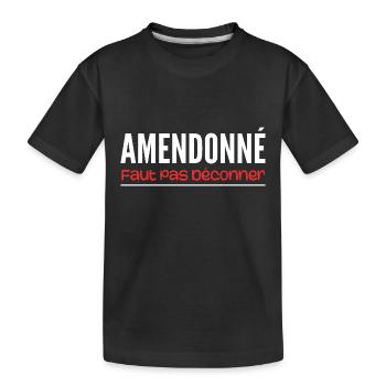 Amended, don't mess around - Kids' Premium Organic T-Shirt - black - Front