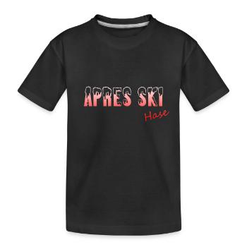 Apres Ski Skihase - Kinder Premium Bio T-Shirt - Schwarz - Vorne
