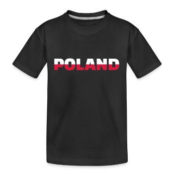 Polen - Kinder Premium Bio T-Shirt - Schwarz - Vorne