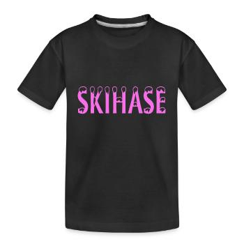 Skihase - Kinder Premium Bio T-Shirt - Schwarz - Vorne