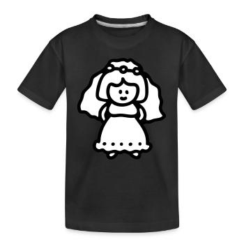 Braut - Kinder Premium Bio T-Shirt - Schwarz - Vorne