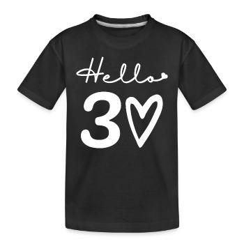 hello 30. 30th birthday - Kids' Premium Organic T-Shirt - black - Front