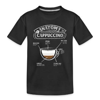 Anatomie du Cappuccino Coffee Lovers Vintage - T-shirt bio Premium Enfant - noir - Devant