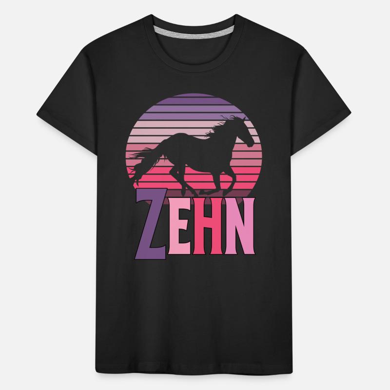 10. Geburtstag Mädchen Pferd Geschenkidee Kinder Premium Bio T-Shirt