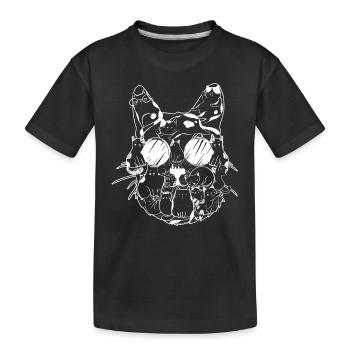 Cat Lovers Cat's Head - Funny Cats - Kids' Premium Organic T-Shirt - black - Front