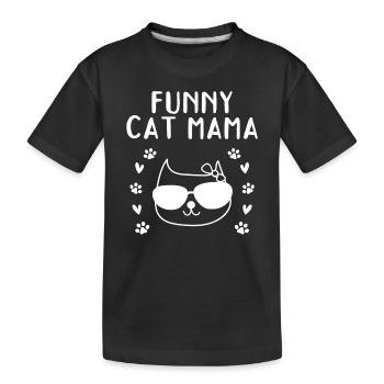 Chat Maman Mignon Chat Amant Chat Maman - T-shirt bio Premium Enfant - noir - Devant