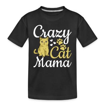 Chat Maman Mignon Chat Maman Chat Amoureux I - T-shirt bio Premium Enfant - noir - Devant