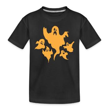Funny Halloween Ghost Halloween Ghost - Kids' Premium Organic T-Shirt - black - Front