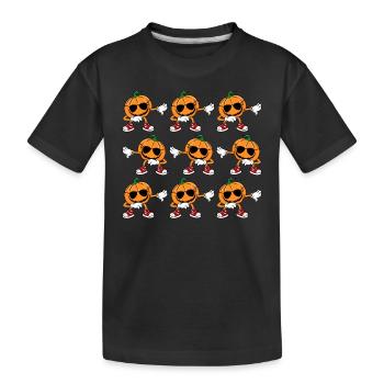 Halloween Citrouille Dabbing I Drôle Halloween Citrouille Citrouille - T-shirt bio Premium Enfant - noir - Devant