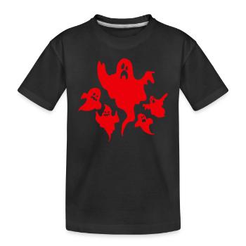 Halloween Party Halloween Gespenster I Lustige Hal - Kinder Premium Bio T-Shirt - Schwarz - Vorne