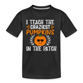 I Teach The Craziest Pumpkins In The Patch - Kinder Premium Bio T-Shirt - Schwarz - Vorne
