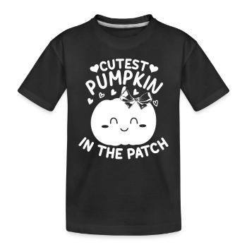 Cutest Pumpkin In The Family - Halloween Pumpkin - Kinder Premium Bio T-Shirt - Schwarz - Vorne