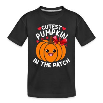 Cutest Pumpkin In The Family I Cute Halloween - Kids' Premium Organic T-Shirt - black - Front