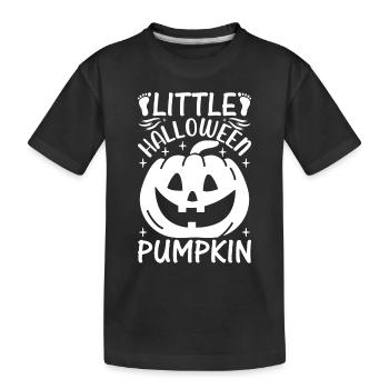 Little Halloween Pumpkin I Halloween Baby - Kinder Premium Bio T-Shirt - Schwarz - Vorne