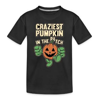 Craziest Pumpkin In The Patch - Halloween Pumpkin - Kids' Premium Organic T-Shirt - black - Front