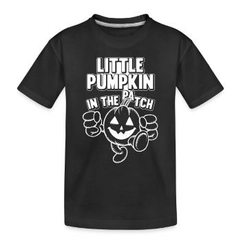Little Pumpkin In The Patch - Halloween Pumpkin - Kinder Premium Bio T-Shirt - Schwarz - Vorne