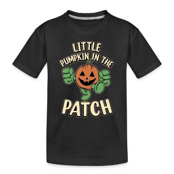 Halloween Little Pumpkin In The Patch - Pumpkin - Kinder Premium Bio T-Shirt - Schwarz - Vorne