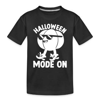 Halloween Mode On I Halloween Party Funny Hallowee - Kinder Premium Bio T-Shirt - Schwarz - Vorne