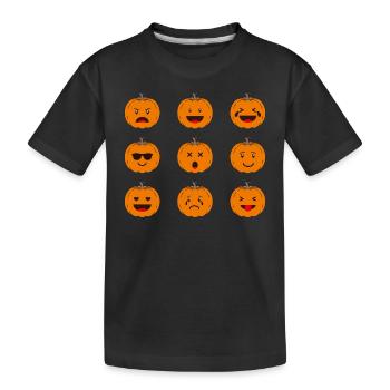 Fête d’Halloween à la citrouille I Drôle de citrouilles d’Halloween - T-shirt bio Premium Enfant - noir - Devant