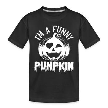 Halloween Pumpkin I'm A Funny Pumpkin Halloween - Kinder Premium Bio T-Shirt - Schwarz - Vorne