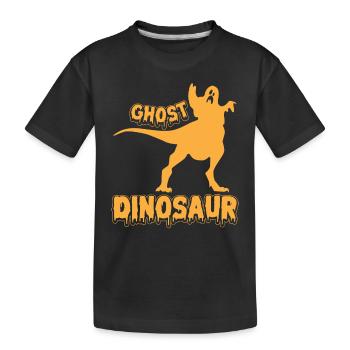 Halloween Ghost Dinosaur I Drôle Halloween Ghost D - T-shirt bio Premium Enfant - noir - Devant