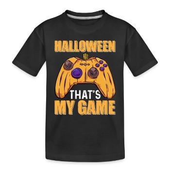 Halloween That's My Game I Halloween Gaming Video - Kids' Premium Organic T-Shirt - black - Front