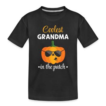 Halloween La grand-mère la plus cool dans le patch I Pumpkin G - T-shirt bio Premium Enfant - noir - Devant