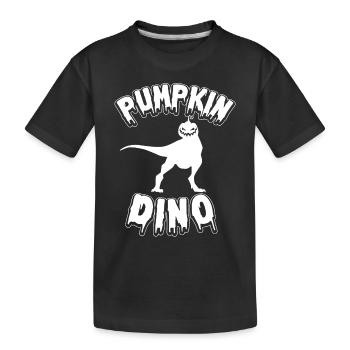 Halloween Pumpkin Dinosaur I Funny Pumpkin Dino - Kids' Premium Organic T-Shirt - black - Front