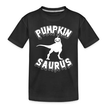 Halloween Pumpkin Dinosaur I Funny Pumpkin Saurus - Kids' Premium Organic T-Shirt - black - Front
