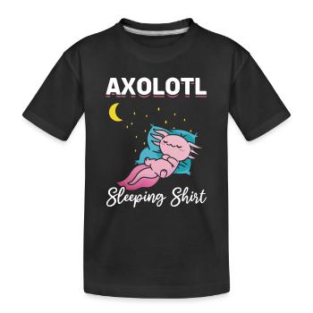 Axolotl Chemise de couchage Axolotl Schlafshirt Axolotl - T-shirt bio Premium Enfant - noir - Devant