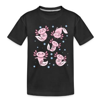 Axolotl Many Axolotls Cute Axolotl Lover Axolotls - Kids' Premium Organic T-Shirt - black - Front