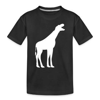 Giraffe Dinosaur Giraffe With Dino Head - Funny Gi - Kids' Premium Organic T-Shirt - black - Front