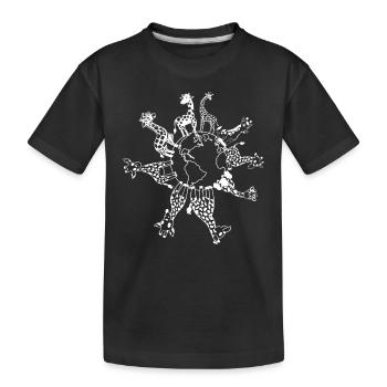 Giraffe Earth Day Giraffes Earth Giraffes - Kinder Premium Bio T-Shirt - Schwarz - Vorne