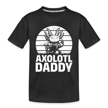 Axolotl Papa Axolotl Kawaii Axolotl Amoureux - T-shirt bio Premium Enfant - noir - Devant