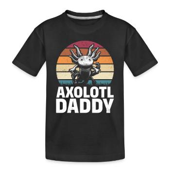Axolotl Papa Axolotl Amoureux Kawaii Axolotl - T-shirt bio Premium Enfant - noir - Devant