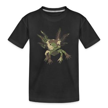 Axolotl Camouflage Flag Axolotl - Kids' Premium Organic T-Shirt - black - Front