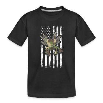 Axolotl Camouflage Drapeau Axolotl Kawaii Axolotl - T-shirt bio Premium Enfant - noir - Devant