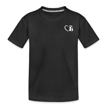 Dog Puppy and Baby Cat Heart - Animal Dog & Cat He - Kinder Premium Bio T-Shirt - Schwarz - Vorne