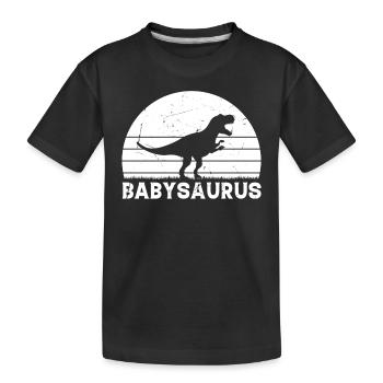 Baby Saurus Newborn Baby Dinosaur Baby Dino Babysa - Kids' Premium Organic T-Shirt - black - Front