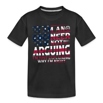 Je suis un ingénieur je ne discute pas - Funny Engineeri - T-shirt bio Premium Enfant - noir - Devant