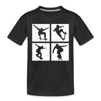 Skateboard Skater Garçons Skateboarders Enfants Skateboa - T-shirt bio Premium Enfant - noir - Devant