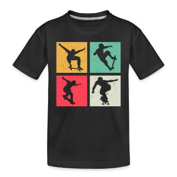 Skateboard Skateboarder Enfants Skateboard Skater - T-shirt bio Premium Enfant - noir - Devant