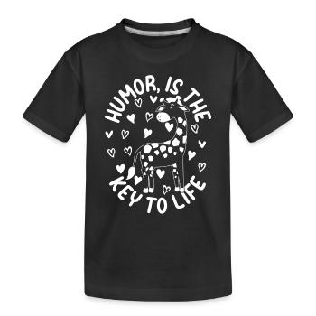 Giraffe Lover Cute Giraffe - Humor Is The Key To L - Kids' Premium Organic T-Shirt - black - Front