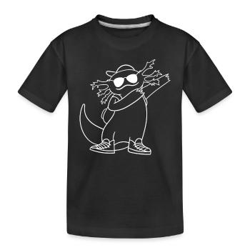 Funny Axolotl Dancing Axolotl Dab Dance Axolotl - Kids' Premium Organic T-Shirt - black - Front