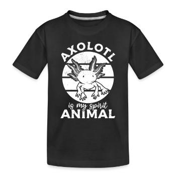 Axolotl Is My Spirit Animal Axolotl Lover - Kids' Premium Organic T-Shirt - black - Front