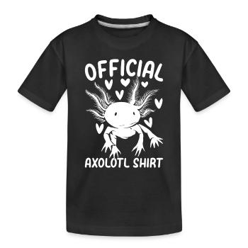 Axolotl Lover Official Axolotl Shirt Axolotl Cute - Kids' Premium Organic T-Shirt - black - Front