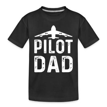 Pilot Dad - Airport Plane Pilot Airplane Pilot Dad - T-shirt bio Premium Enfant - noir - Devant